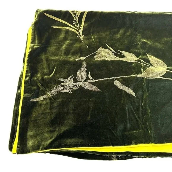 Salvatore Ferragamo plant motif Stole/Shawl Velor Green